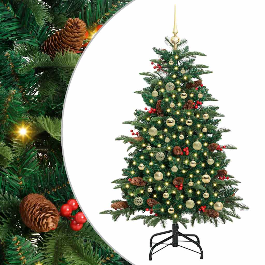 Artificial Christmas Tree with LED Strip Lights Green 150 cm