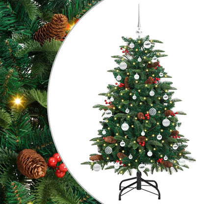 Artificial Christmas Tree with LED Strip Lights Green 150 cm