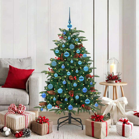 Artificial Christmas Tree with LED Strip Lights Green 150 cm