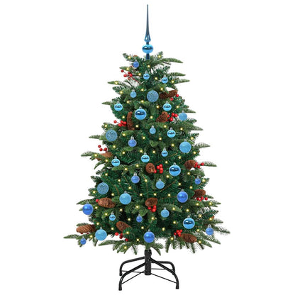 Artificial Christmas Tree with LED Strip Lights Green 150 cm
