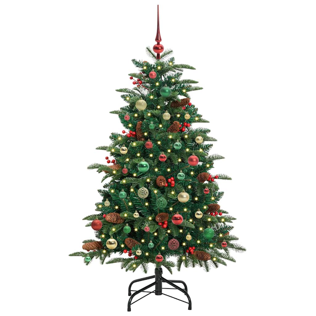 Artificial Christmas Tree with LED Strip Lights Green 150 cm