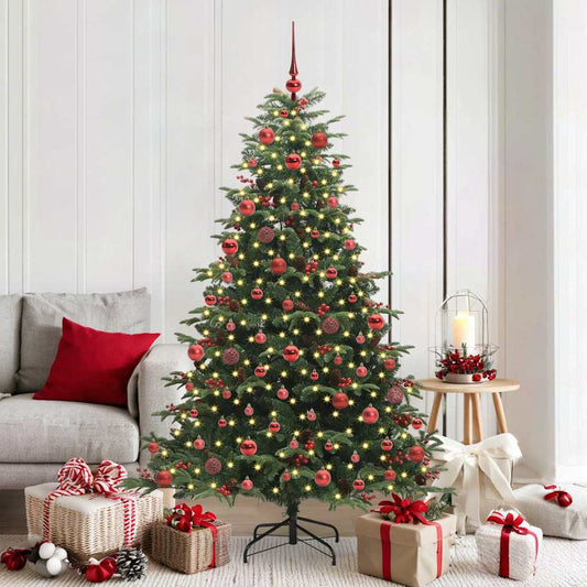 Artificial Christmas Tree with LED Strip Lights Green 180 cm