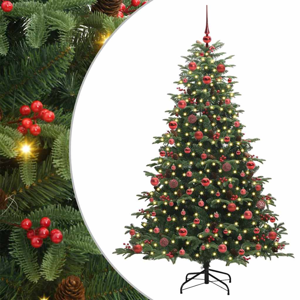 Artificial Christmas Tree with LED Strip Lights Green 180 cm