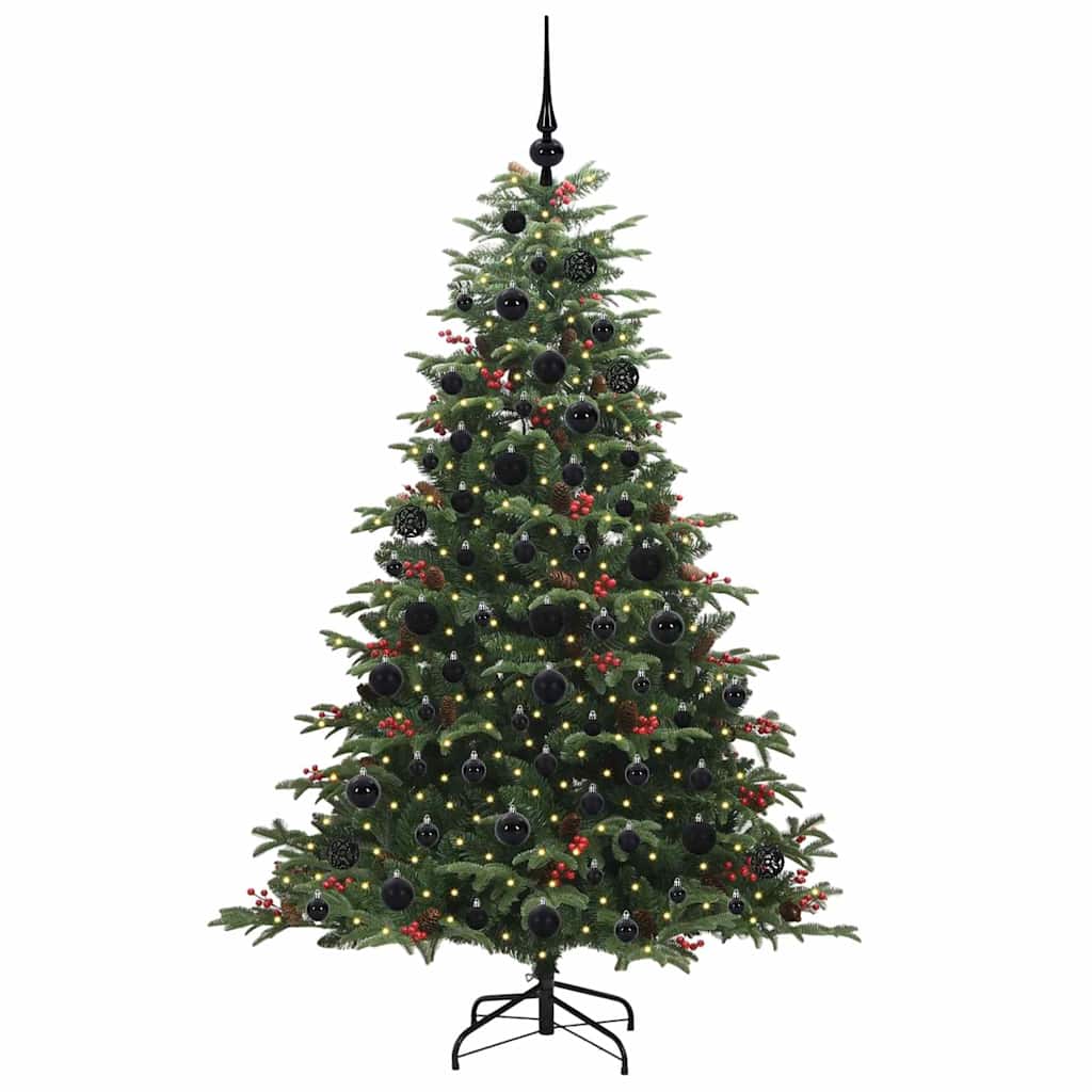 Artificial Christmas Tree with LED Strip Lights Green 180 cm