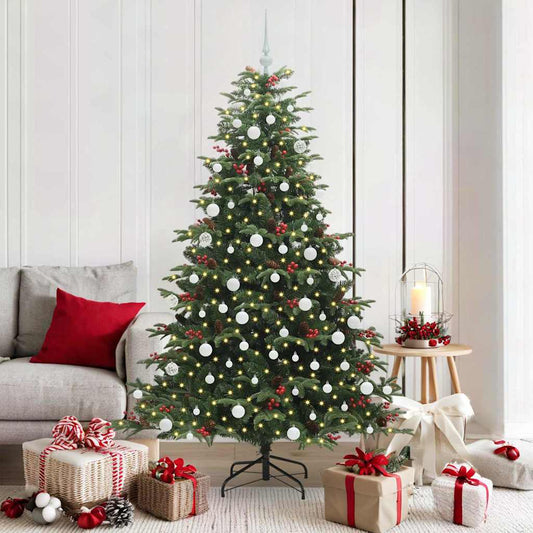 Artificial Christmas Tree with LED Strip Lights Green 180 cm