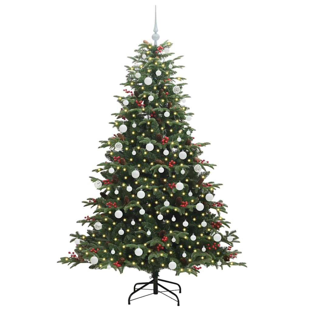 Artificial Christmas Tree with LED Strip Lights Green 180 cm