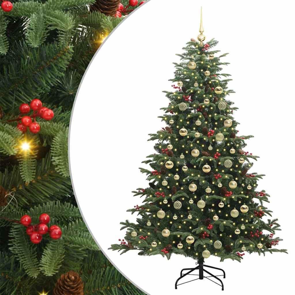 Artificial Christmas Tree with LED Strip Lights Green 180 cm
