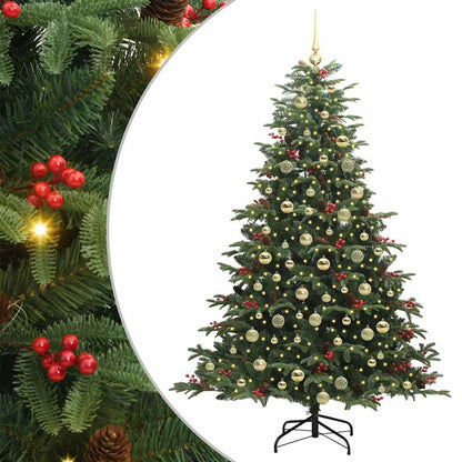 Artificial Christmas Tree with LED Strip Lights Green 180 cm