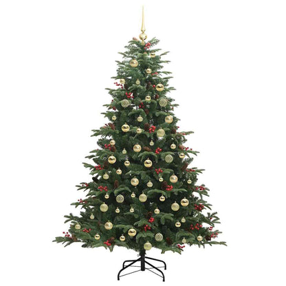 Artificial Christmas Tree with LED Strip Lights Green 180 cm