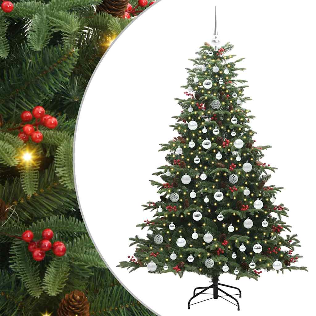 Artificial Christmas Tree with LED Strip Lights Green 180 cm