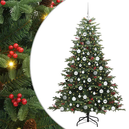 Artificial Christmas Tree with LED Strip Lights Green 180 cm