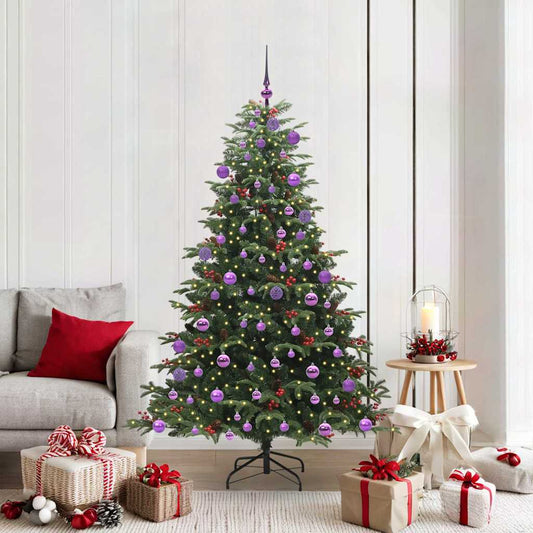 Artificial Christmas Tree with LED Strip Lights Green 180 cm