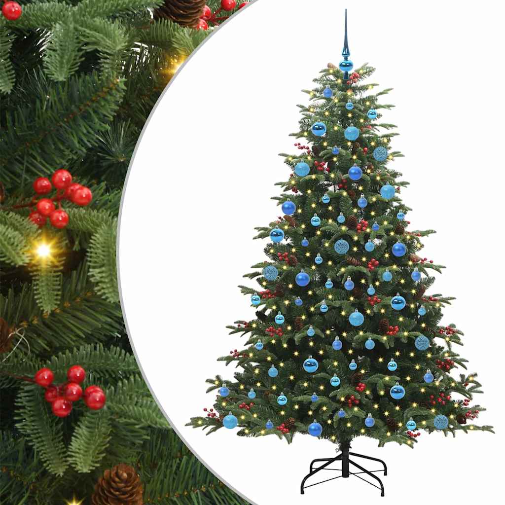 Artificial Christmas Tree with 300 LEDs with Stand Green 180 cm