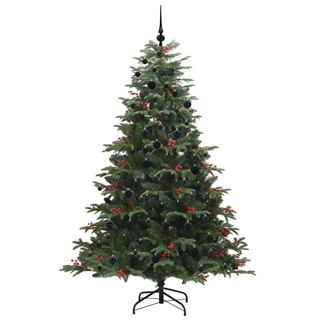 Artificial Christmas Tree with LED Strip Lights Green 210 cm