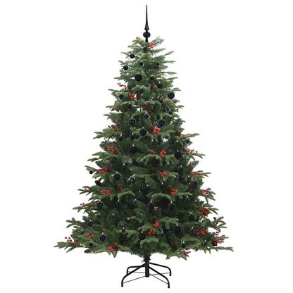 Artificial Christmas Tree with LED Strip Lights Green 210 cm