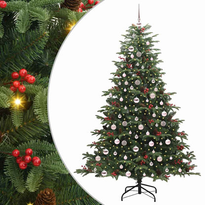Artificial Christmas Tree with LED Strip Lights Green 210 cm
