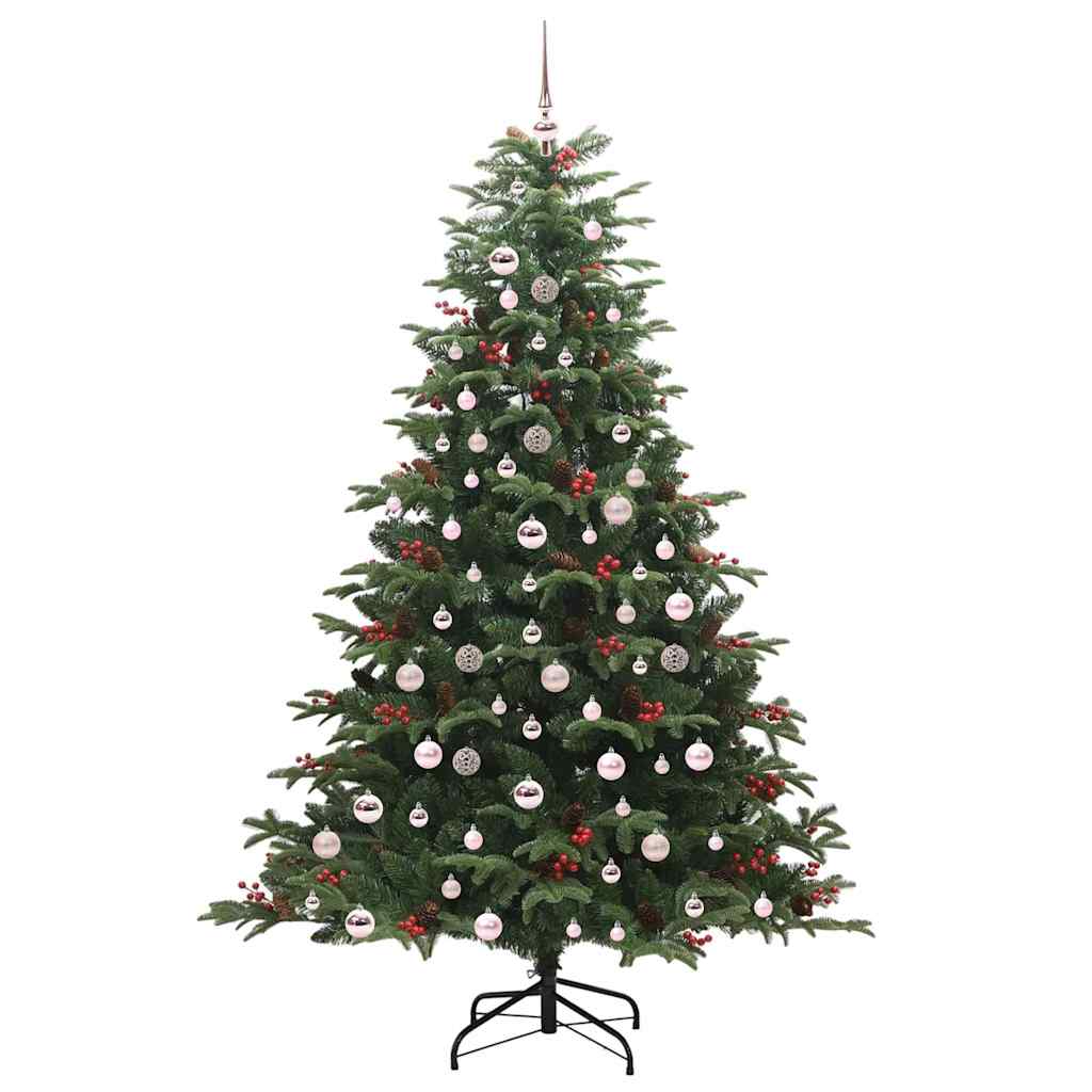 Artificial Christmas Tree with LED Strip Lights Green 210 cm