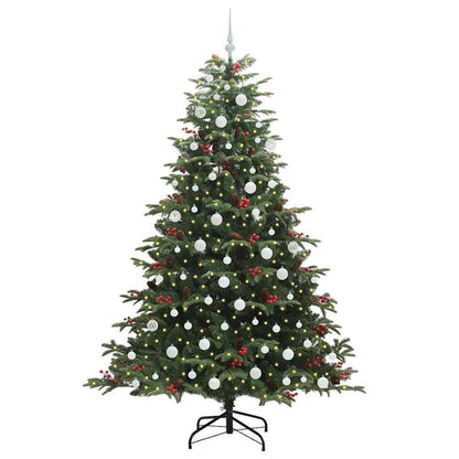 Artificial Christmas Tree with LED Strip Lights Green 210 cm
