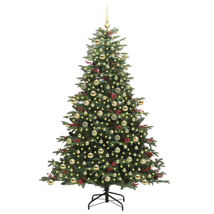 Artificial Christmas Tree with LED Strip Lights Green 210 cm