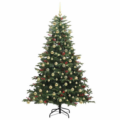Artificial Christmas Tree with LED Strip Lights Green 210 cm