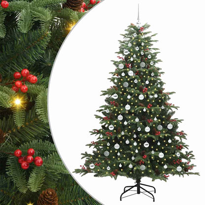 Artificial Christmas Tree with LED Strip Lights Green 210 cm