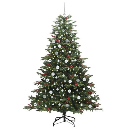 Artificial Christmas Tree with LED Strip Lights Green 210 cm