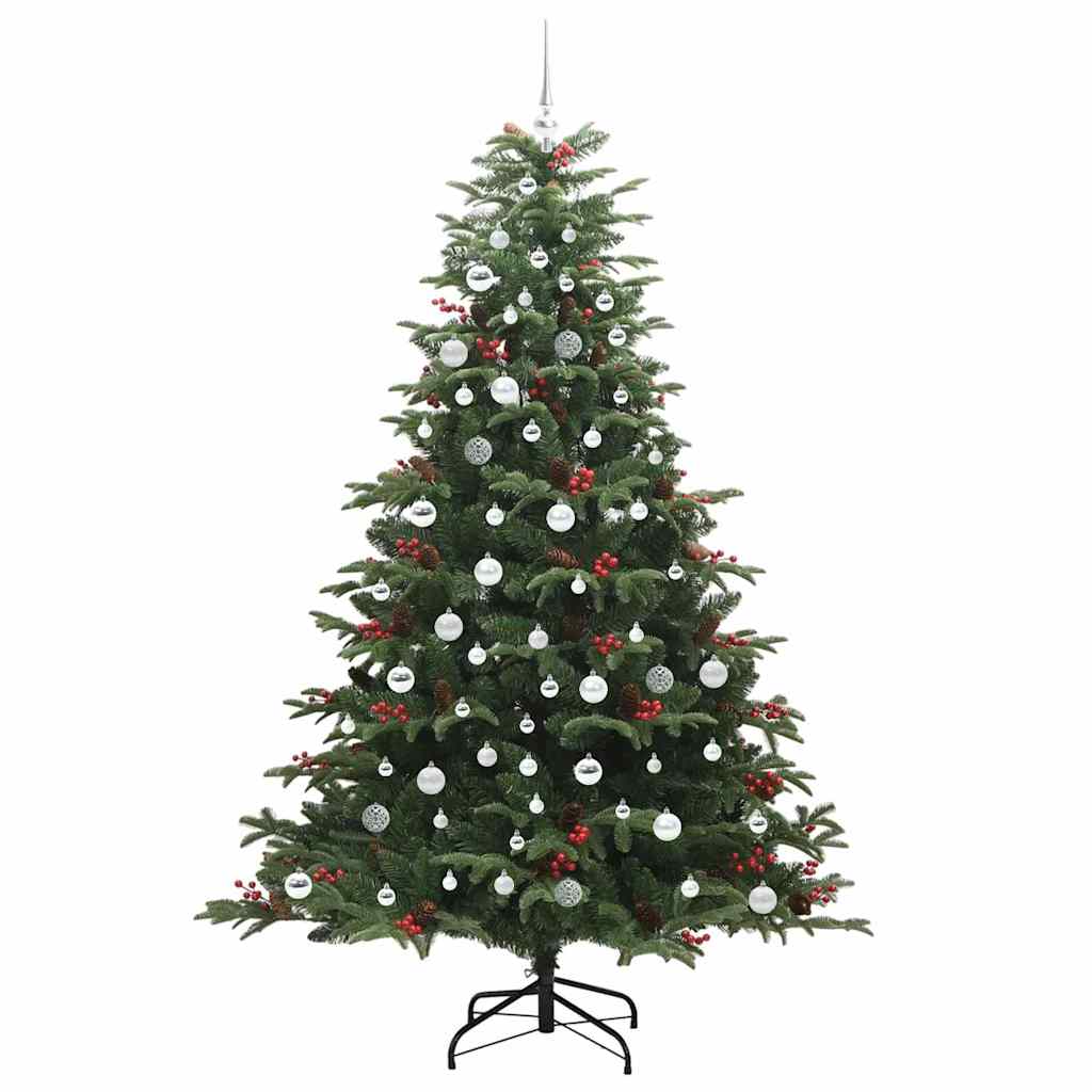Artificial Christmas Tree with LED Strip Lights Green 210 cm