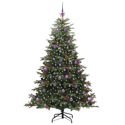 Artificial Christmas Tree with LED Strip Lights Green 210 cm