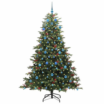 Artificial Christmas Tree with LED Strip Lights Green 210 cm
