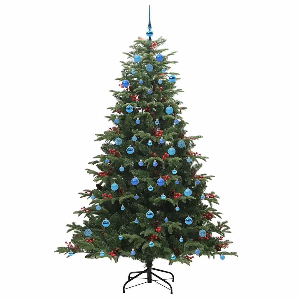 Artificial Christmas Tree with LED Strip Lights Green 210 cm