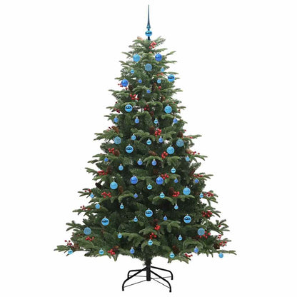 Artificial Christmas Tree with LED Strip Lights Green 210 cm