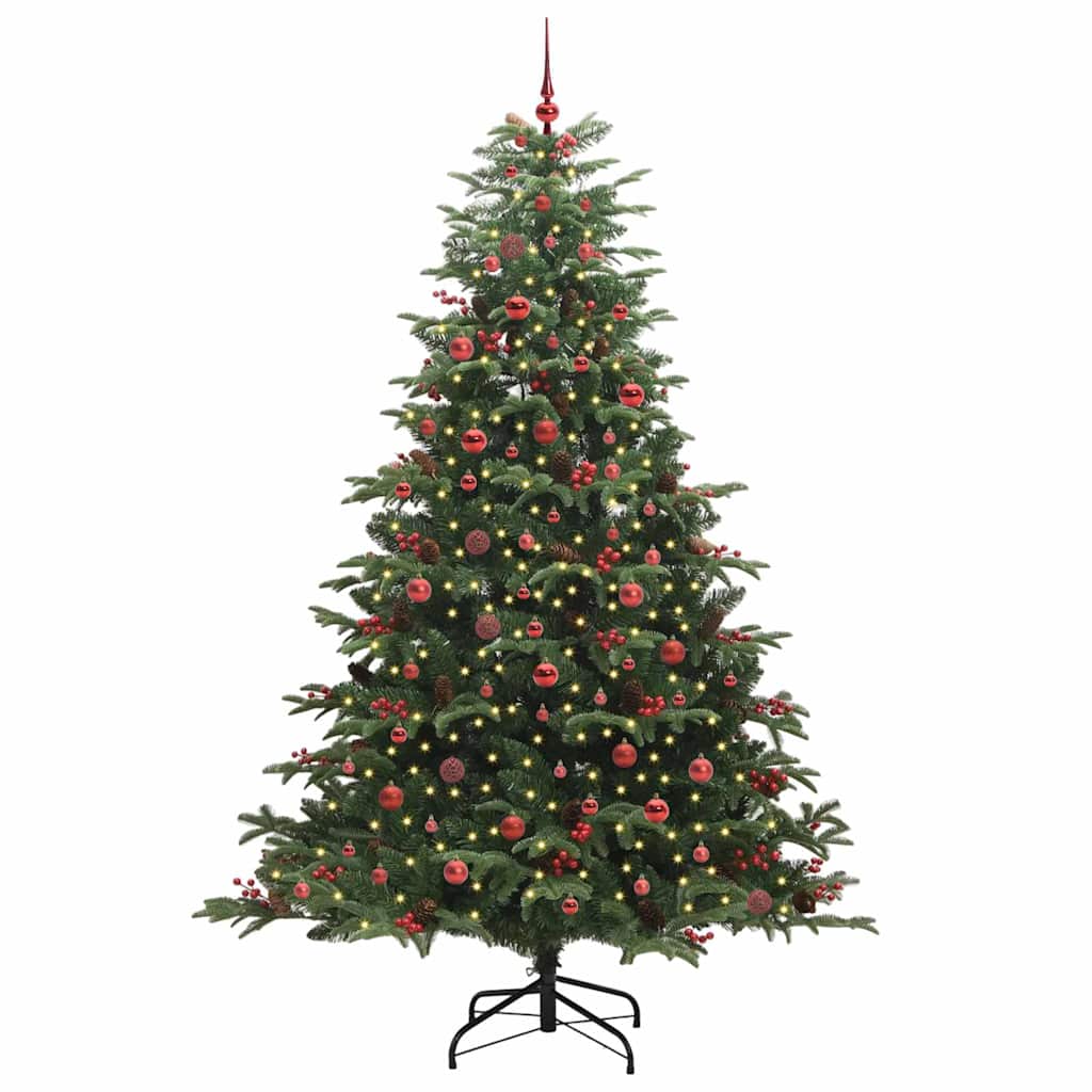 Artificial Christmas Tree with LED Strip Lights Green 240 cm