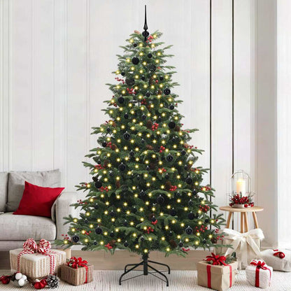 Artificial Christmas Tree with LED Strip Lights Green 240 cm