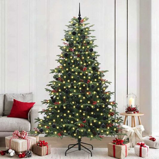 Artificial Christmas Tree with LED Strip Lights Green 240 cm