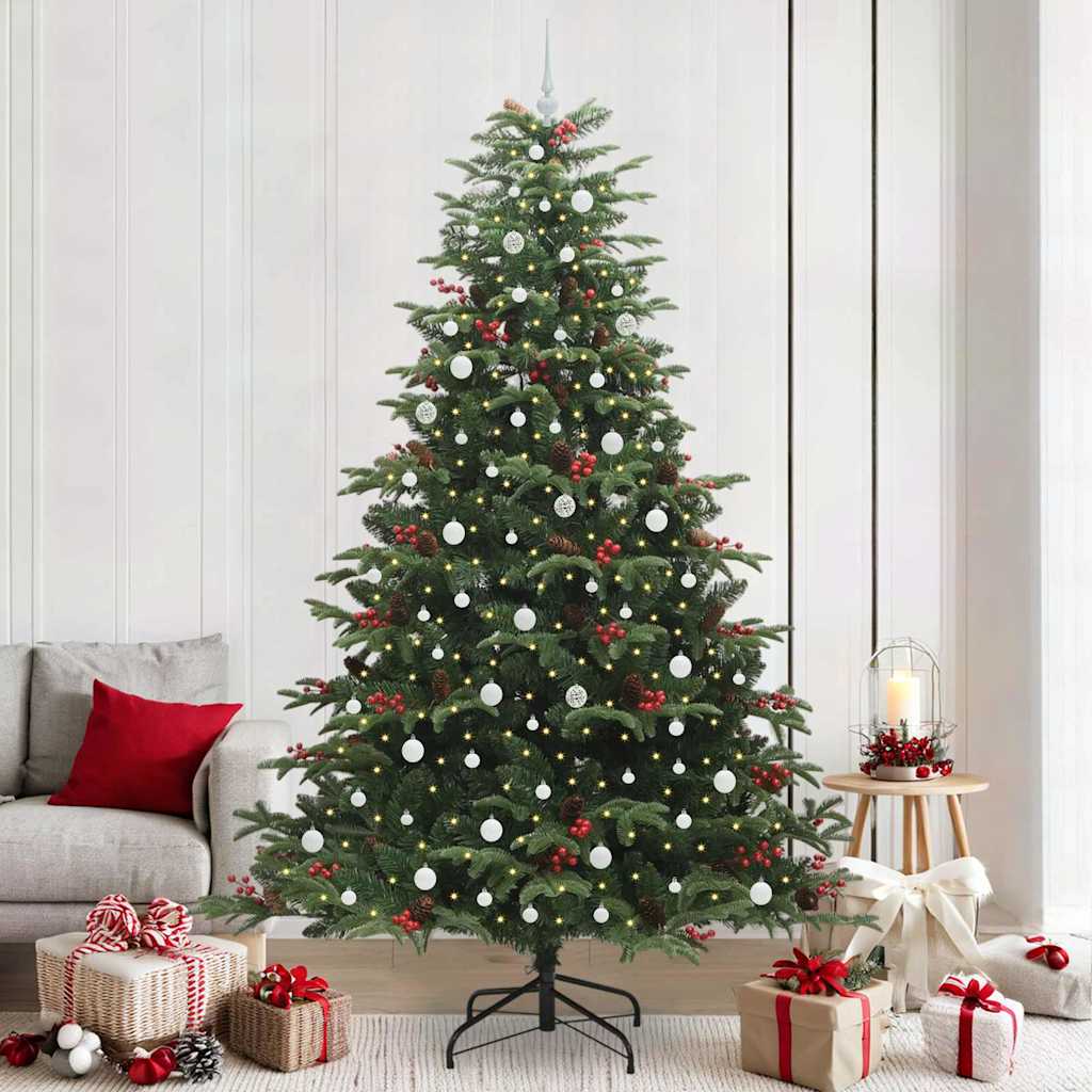 Artificial Christmas Tree with LED Strip Lights Green 240 cm