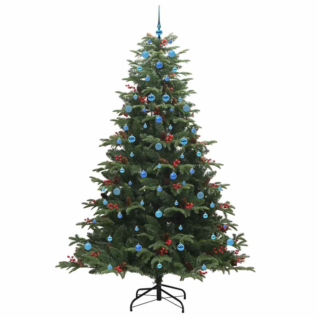 Artificial Christmas Tree with LED Strip Lights Green 240 cm