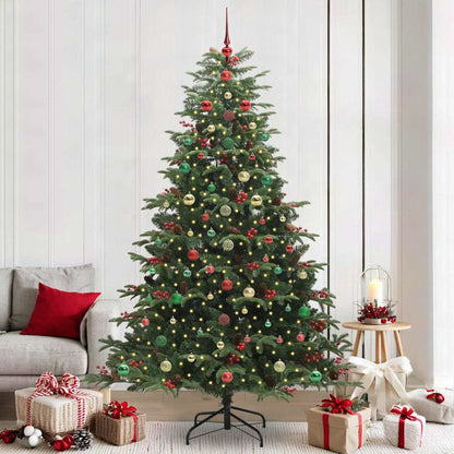 Artificial Christmas Tree with LED Strip Lights Green 240 cm