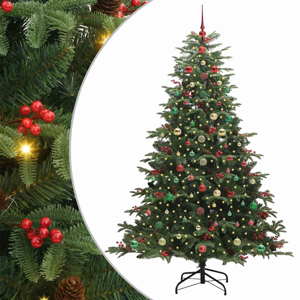 Artificial Christmas Tree with LED Strip Lights Green 240 cm