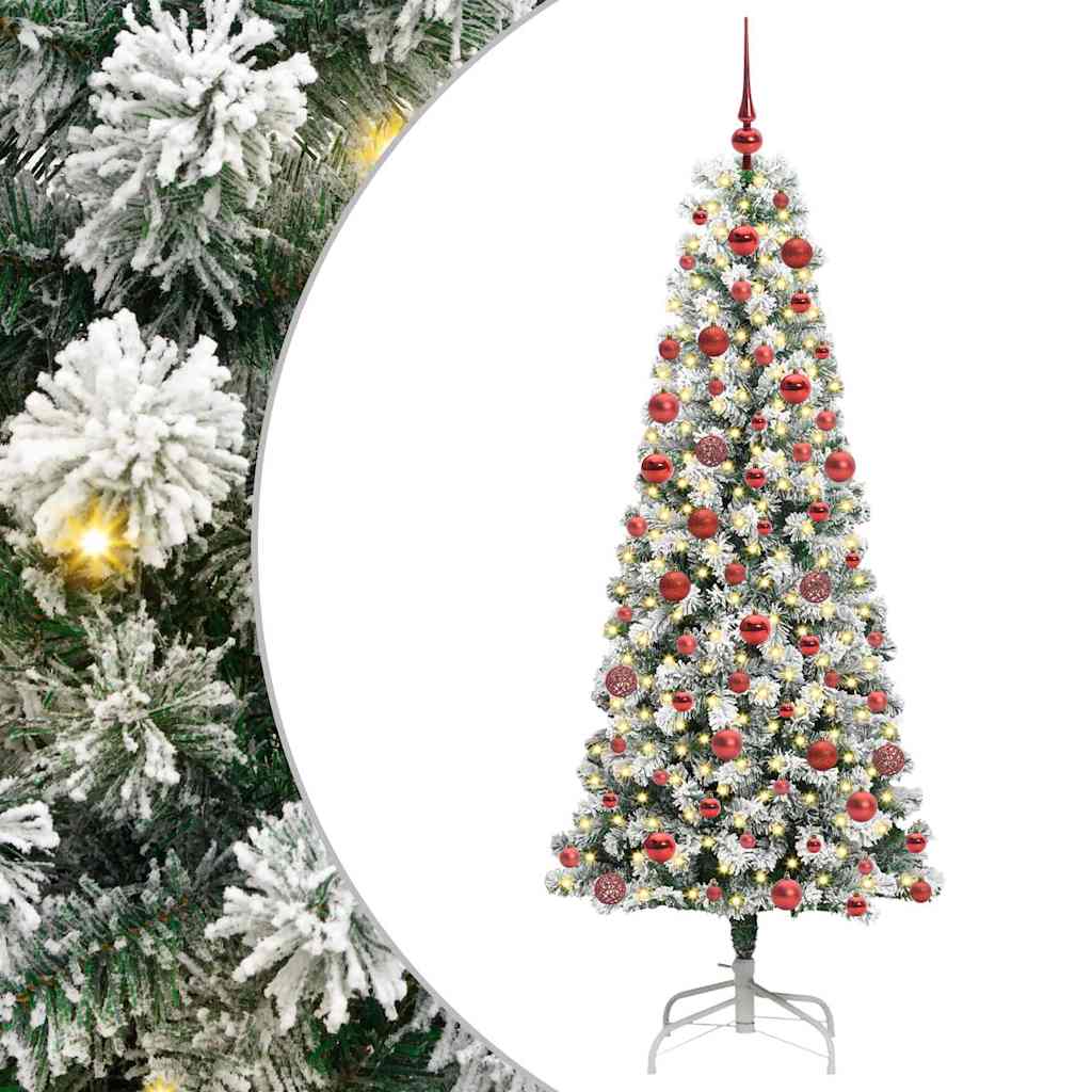 Artificial Hinged Christmas Tree 180 cm PVC