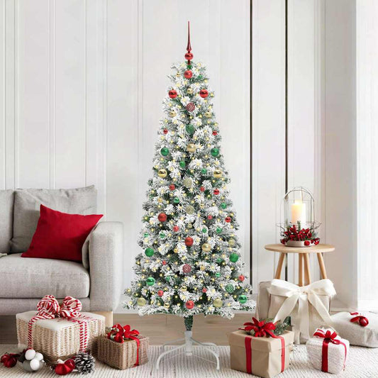 Artificial Hinged Christmas Tree 180 cm PVC