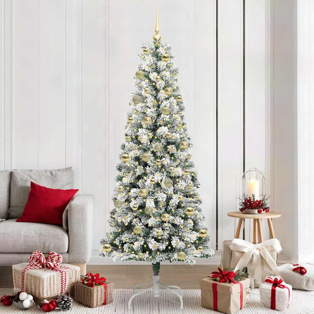 Artificial Hinged Christmas Tree 210 cm PVC