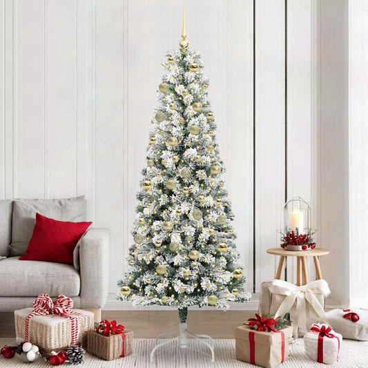 Artificial Hinged Christmas Tree 210 cm PVC