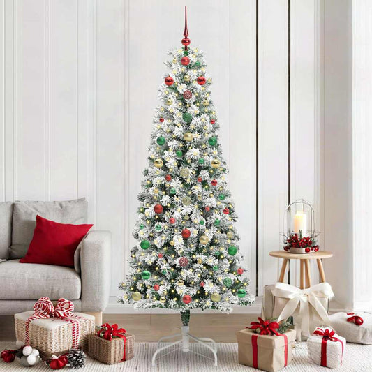 Artificial Hinged Christmas Tree 210 cm PVC