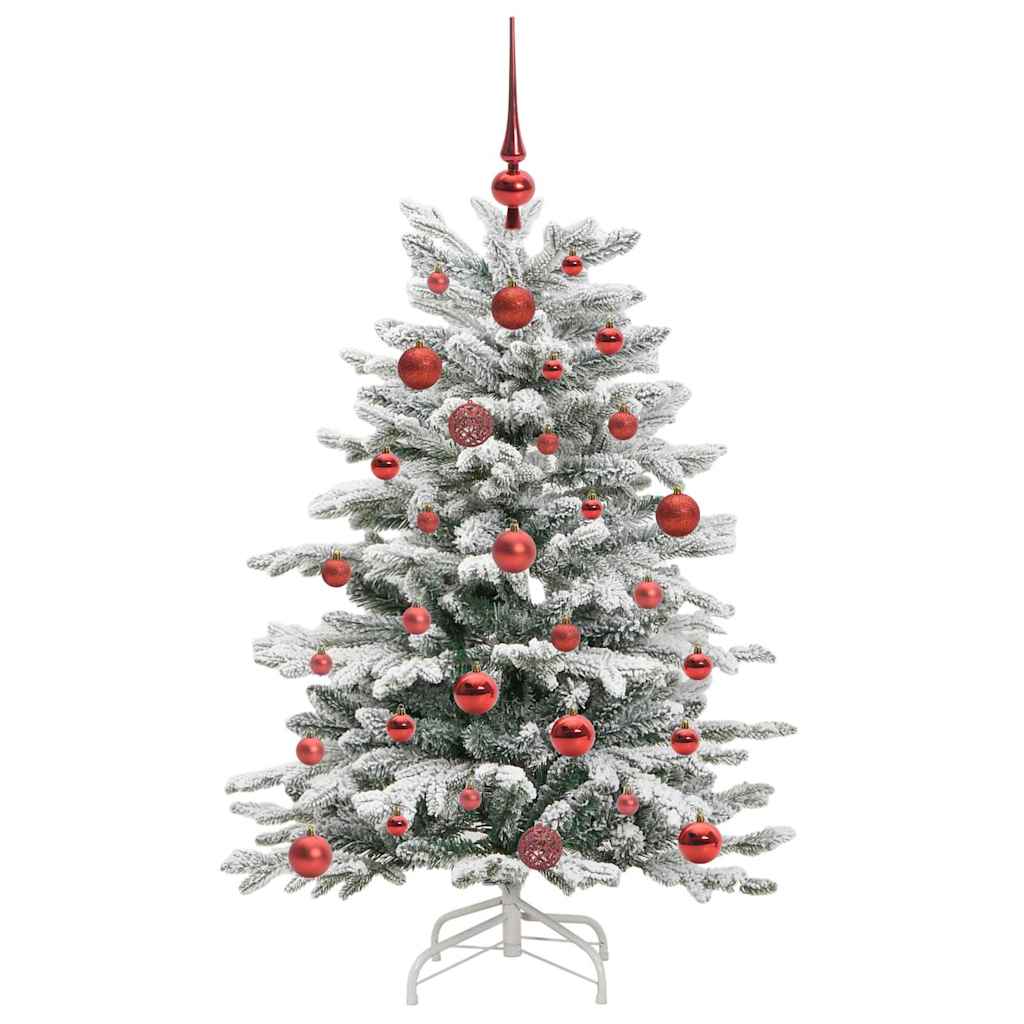 Artificial Hinged Christmas Tree White 120 cm PE and PVC
