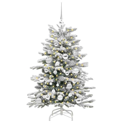 Artificial Hinged Christmas Tree White 120 cm PE and PVC