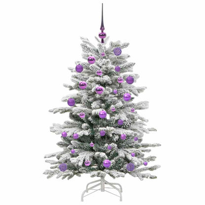 Artificial Hinged Christmas Tree White 120 cm PE and PVC