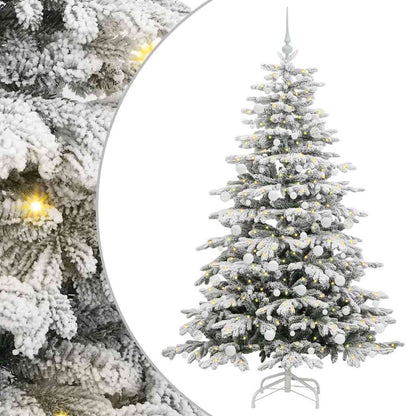 Artificial Hinged Christmas Tree White 180 cm PE and PVC