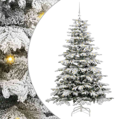 Artificial Hinged Christmas Tree White 180 cm PE and PVC