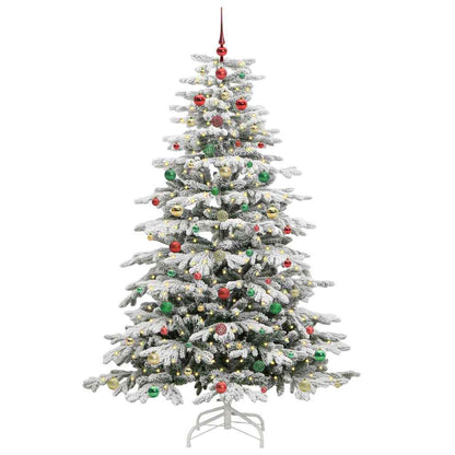 Artificial Hinged Christmas Tree White 180 cm PE and PVC