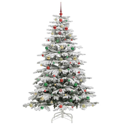 Artificial Hinged Christmas Tree White 180 cm PE and PVC
